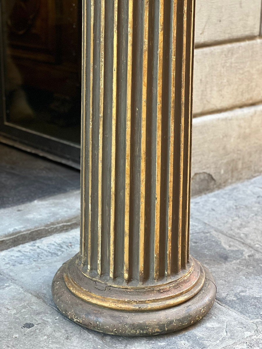 Paire De Colonnes Peintes-photo-4