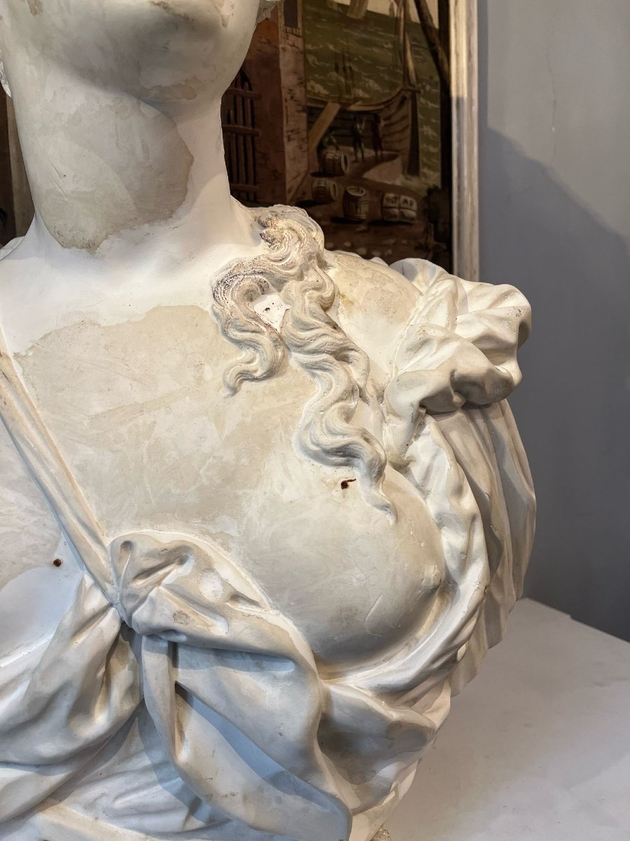 Pair Of Large Scagliola Busts-photo-5