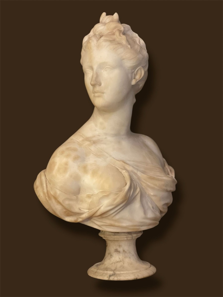 Bust In White Marble Depicting Diana.