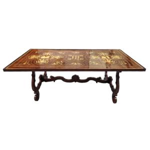 Beautiful Inlaid Table, Florence Capital.