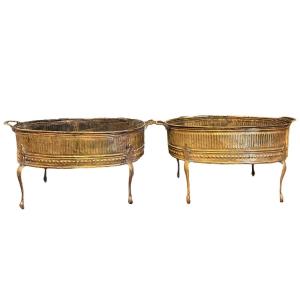 Pair Of Copper Braziers