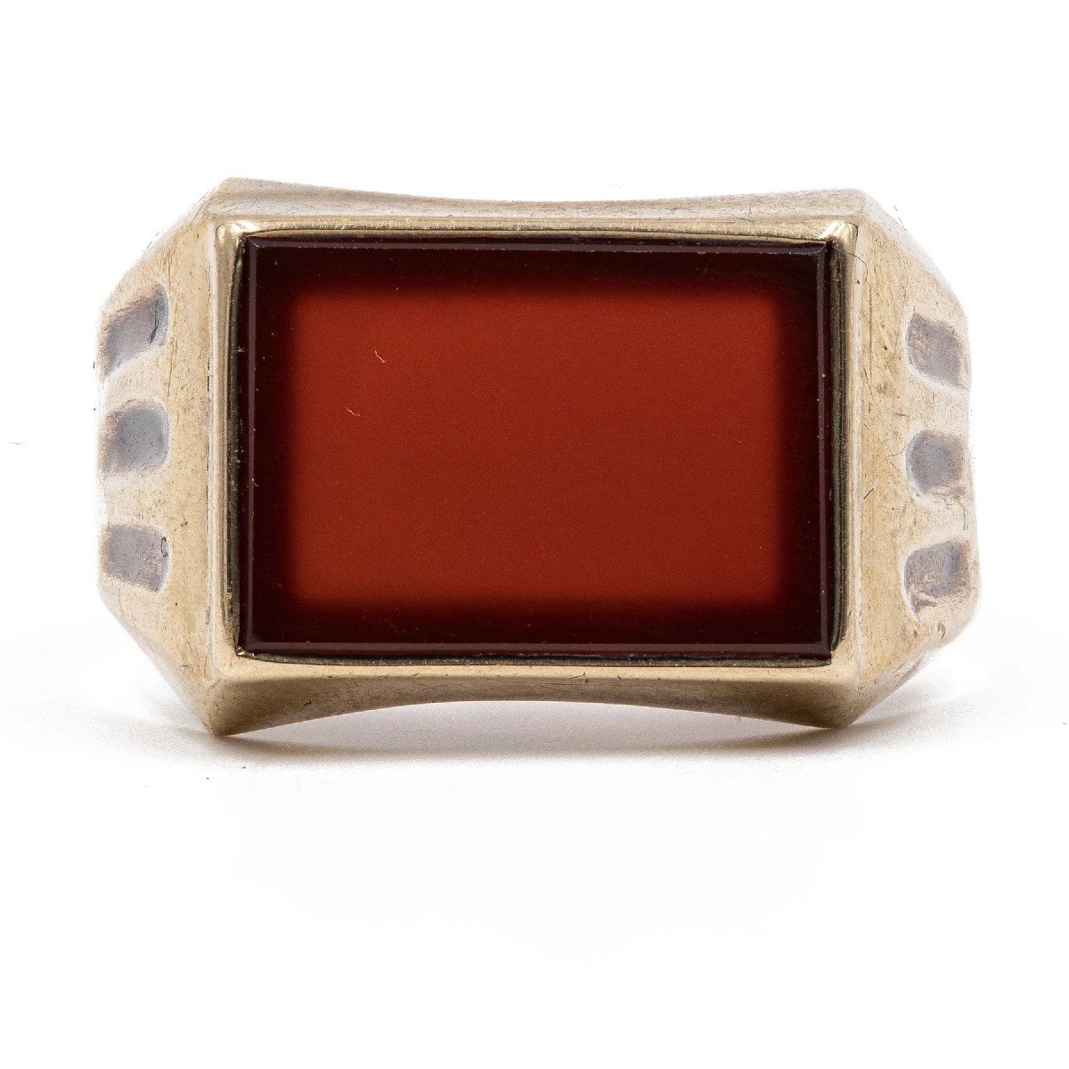 Vintage Men's 8k Gold And Carnelian Ring, 40s/50s