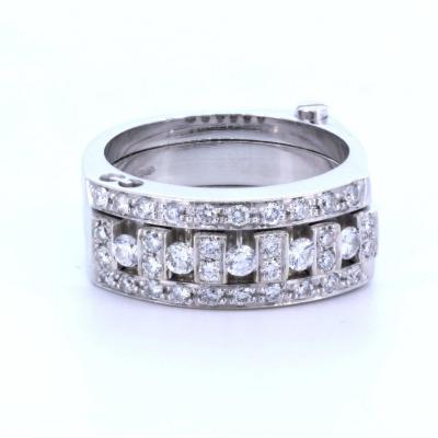 Bague Articulèe  Gianni Carità En Or 18 Carats Avec Diamants Taille Brillant