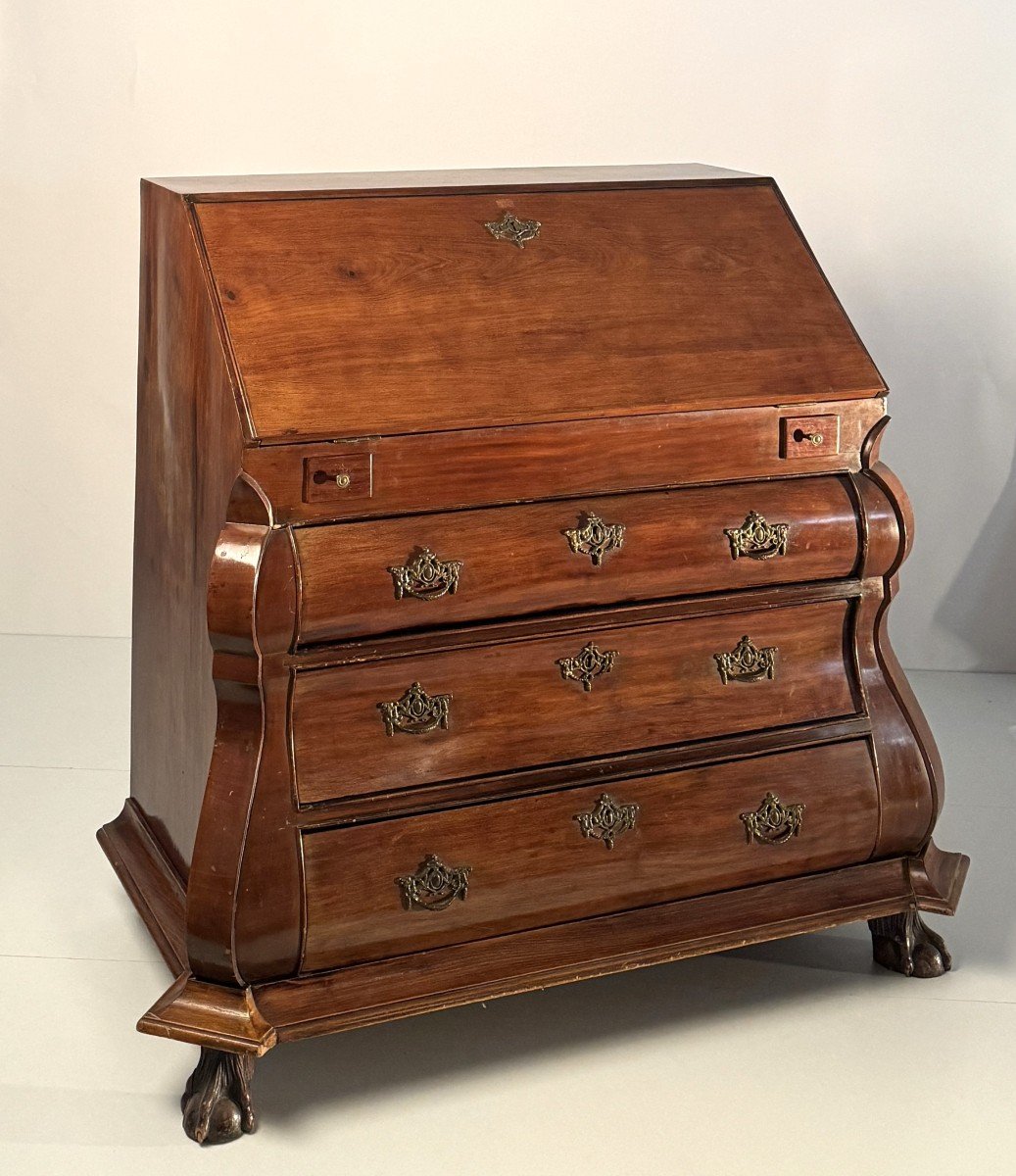 Mahogany Veneered Folding Chest Of Drawers England 19th Century-photo-2