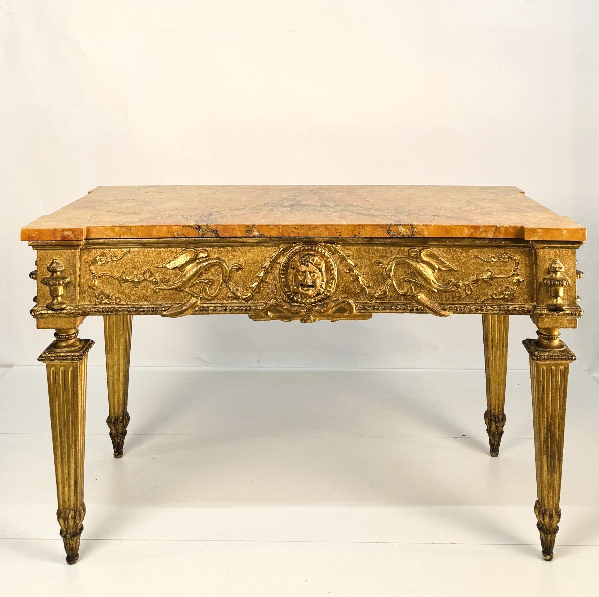 Console In Gilded Wood Rome Late 18th Century