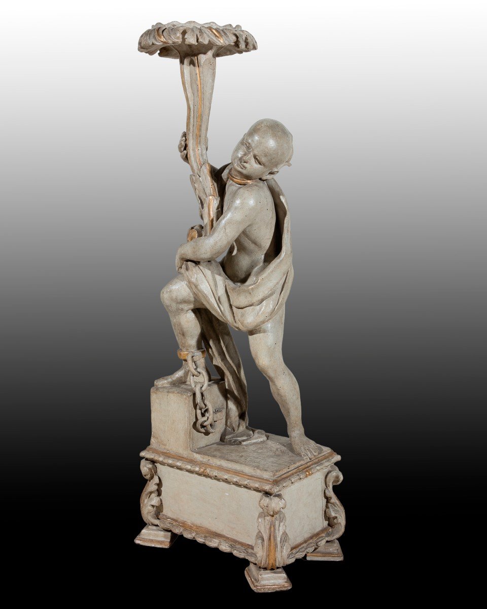 Pair Of Sculptures Veneto 18th Century-photo-4