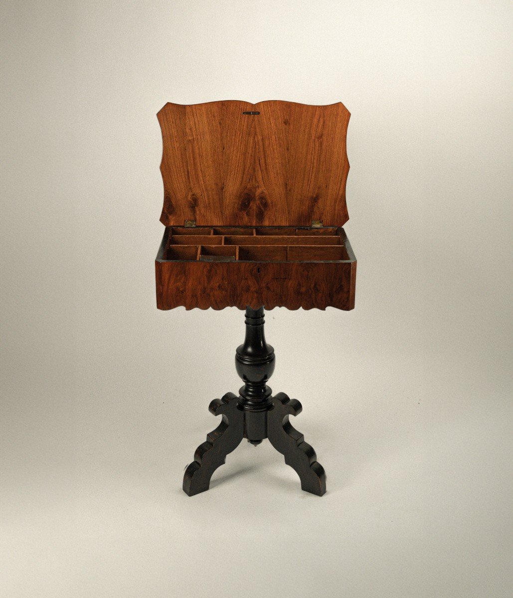 Work Table With Briar Veneer Top, 19th Century-photo-4