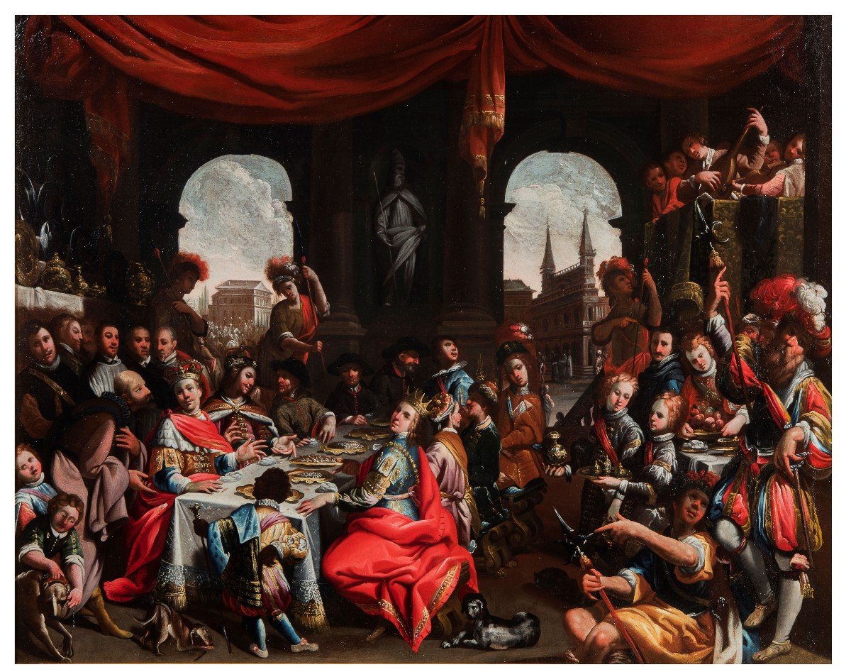 Barbelli Gian Giacomo,  "Banquet Pour Les Noces d'Esther Et Assuérus"