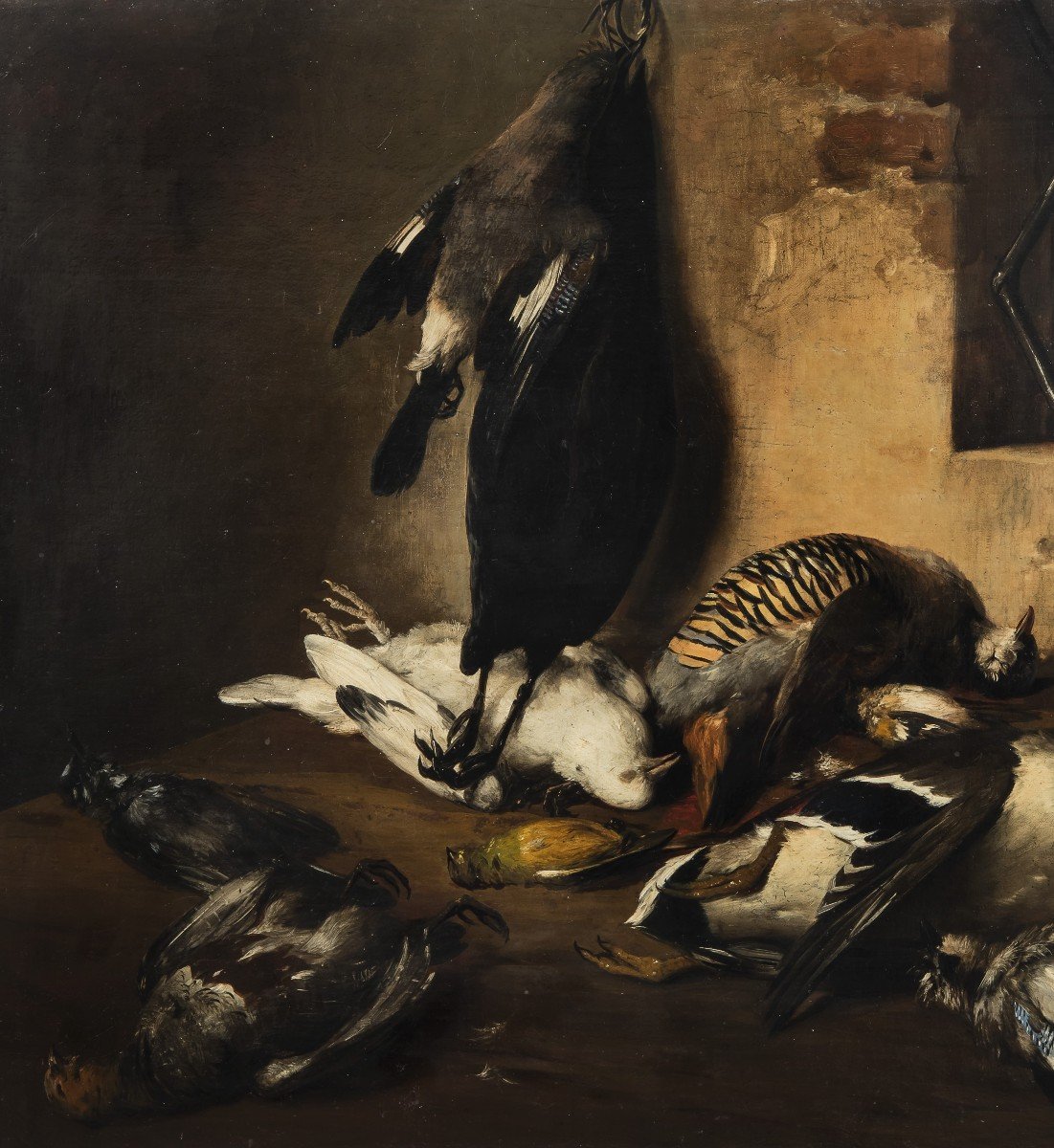 Giovan Francesco Briglia, "interior Of Pantry With Feathered Game And Cat",-photo-4