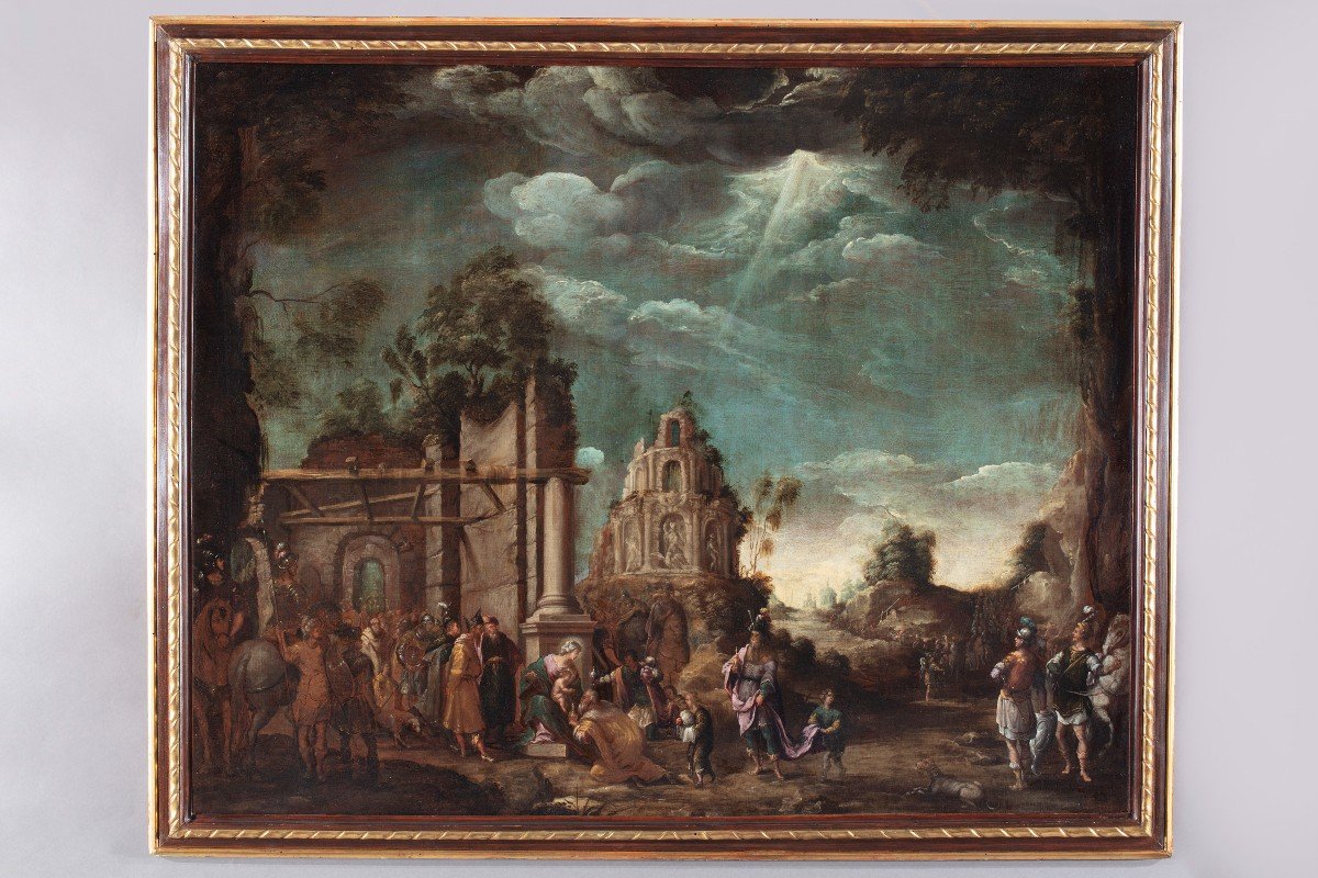 Domenico Carpinoni"adoration Of The Magi Among Classical Ruins"