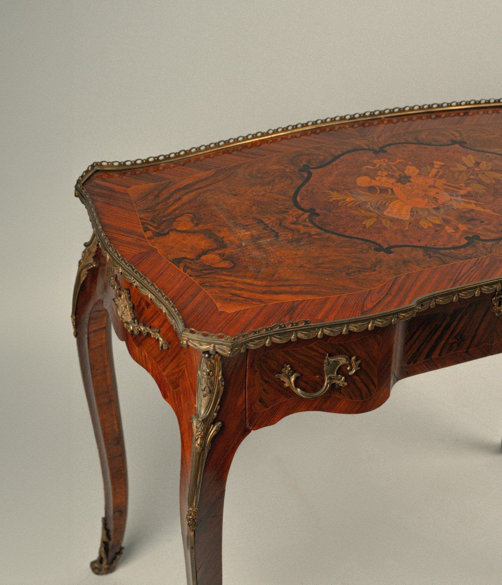 Small Central Writing Desk,france, Second Half Of The 19th Century-photo-2