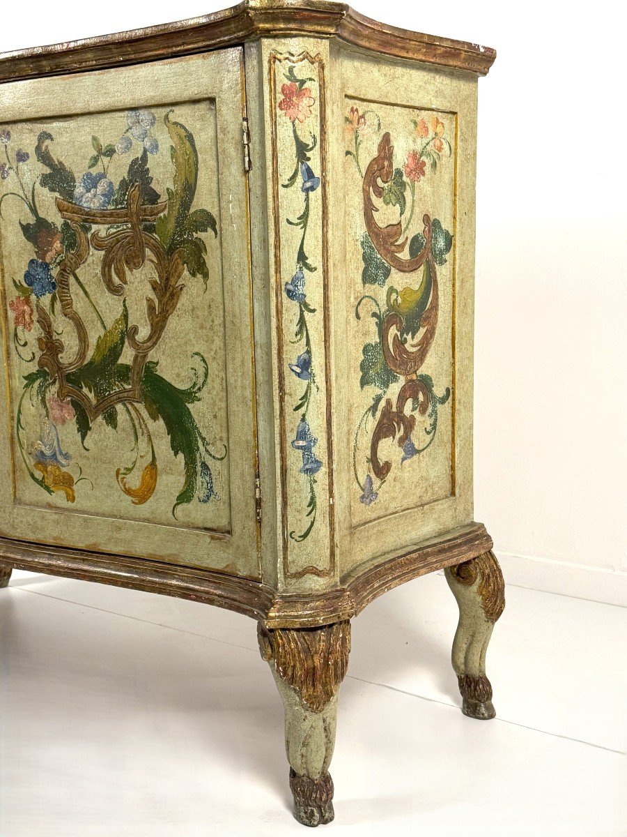 Painted Wooden Sideboard, 20th Century, In 18th Century Style-photo-2