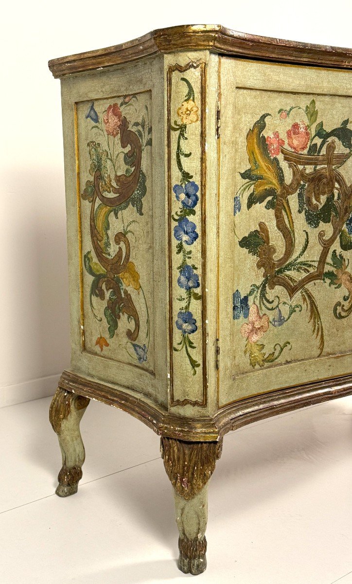 Painted Wooden Sideboard, 20th Century, In 18th Century Style-photo-3