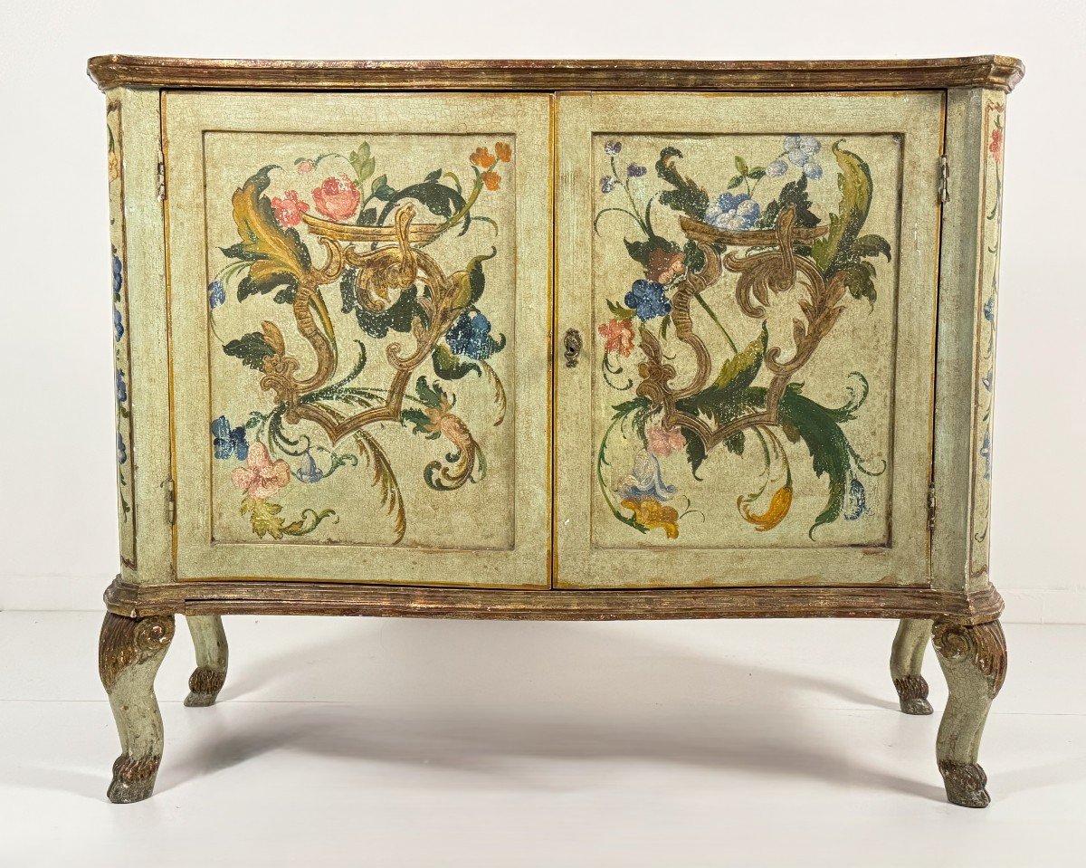 Painted Wooden Sideboard, 20th Century, In 18th Century Style-photo-4