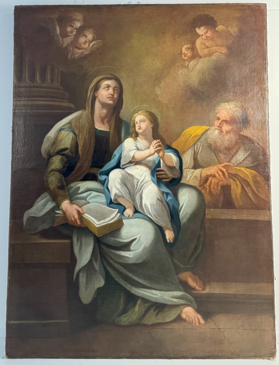 Anonyme XVIIIe Siècle, école Napolitaine  "Education De La Vierge"