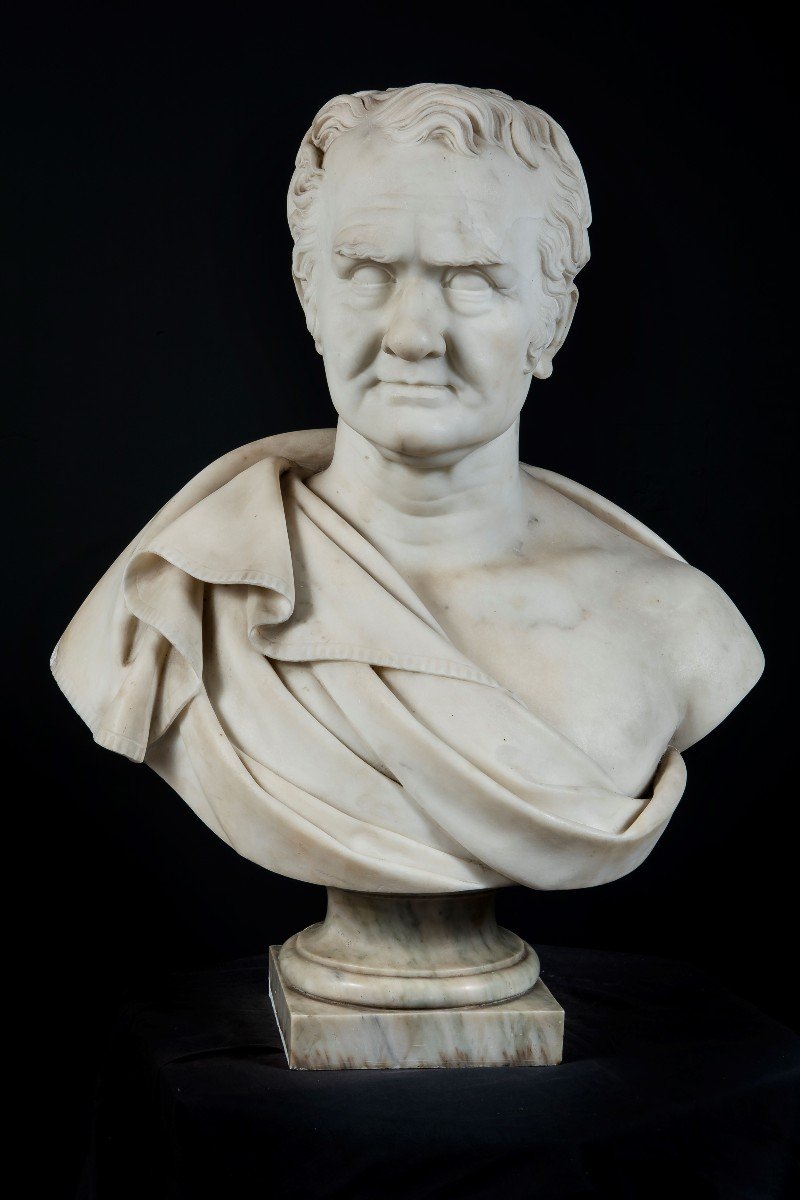 Giuseppe Bogliani (turin 1805 - 1881)  "bust Of Gianantonio Raggi" 