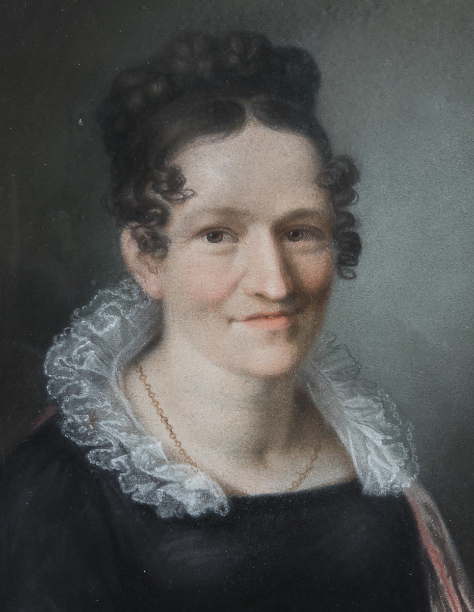 Painter From The Early 19th Century  "portrait Of A Gentlewoman" -photo-3