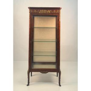 Showcase Veneered In Bois De Rose France Late 19th  Early 20th Century