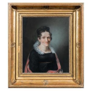 Painter From The Early 19th Century  "portrait Of A Gentlewoman" 