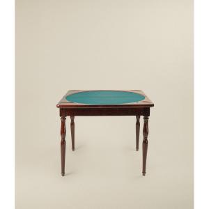 Mahogany Folding Game Table, 19th Century