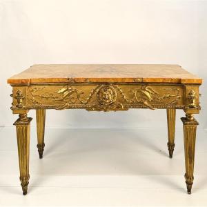 Console In Gilded Wood, Rome, Late 18th Century