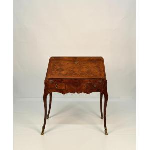 Small Desk Veneered In Bois De Violette, Genoa, 18th Century