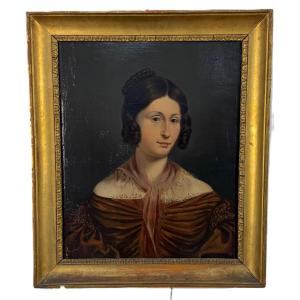 Anonyme Du Premier Quart Du XIXe Siècle, "portrait De Dame"