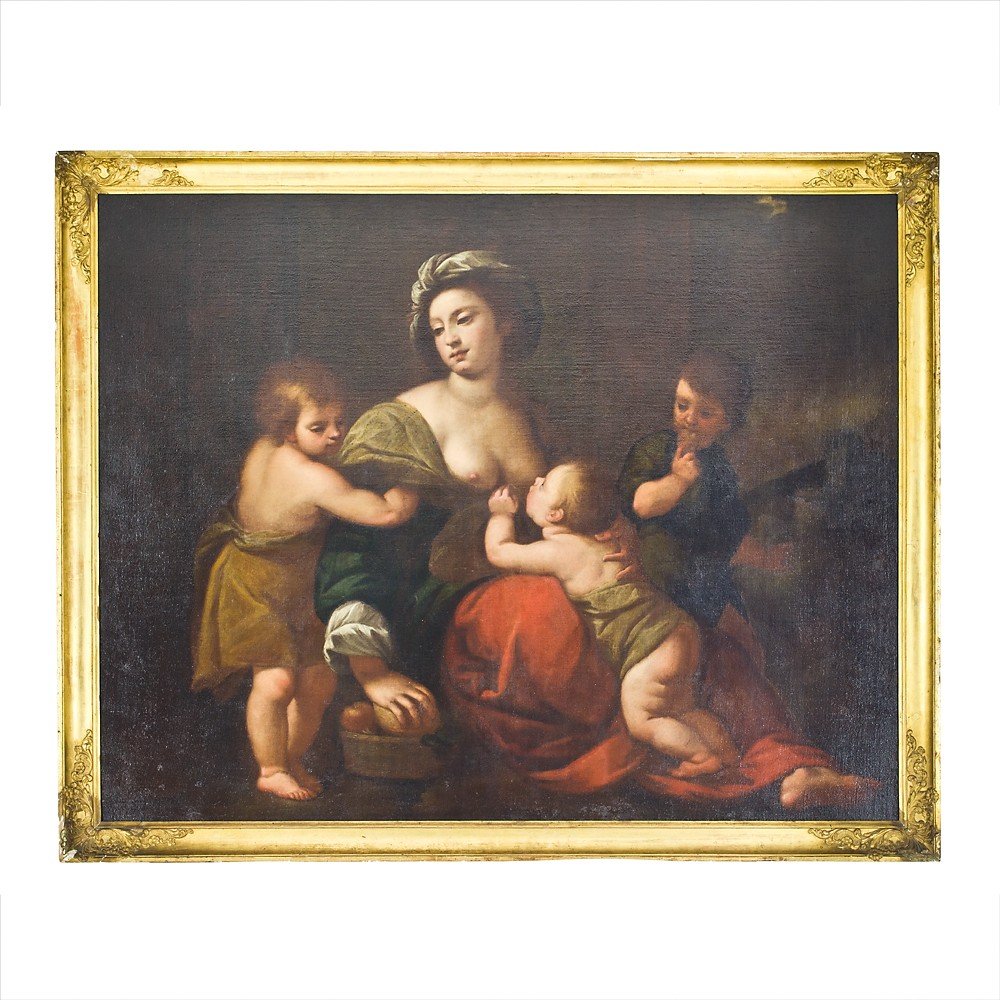 Painting Depicting “allegory Of Charities” By Giuseppe Nuvolone