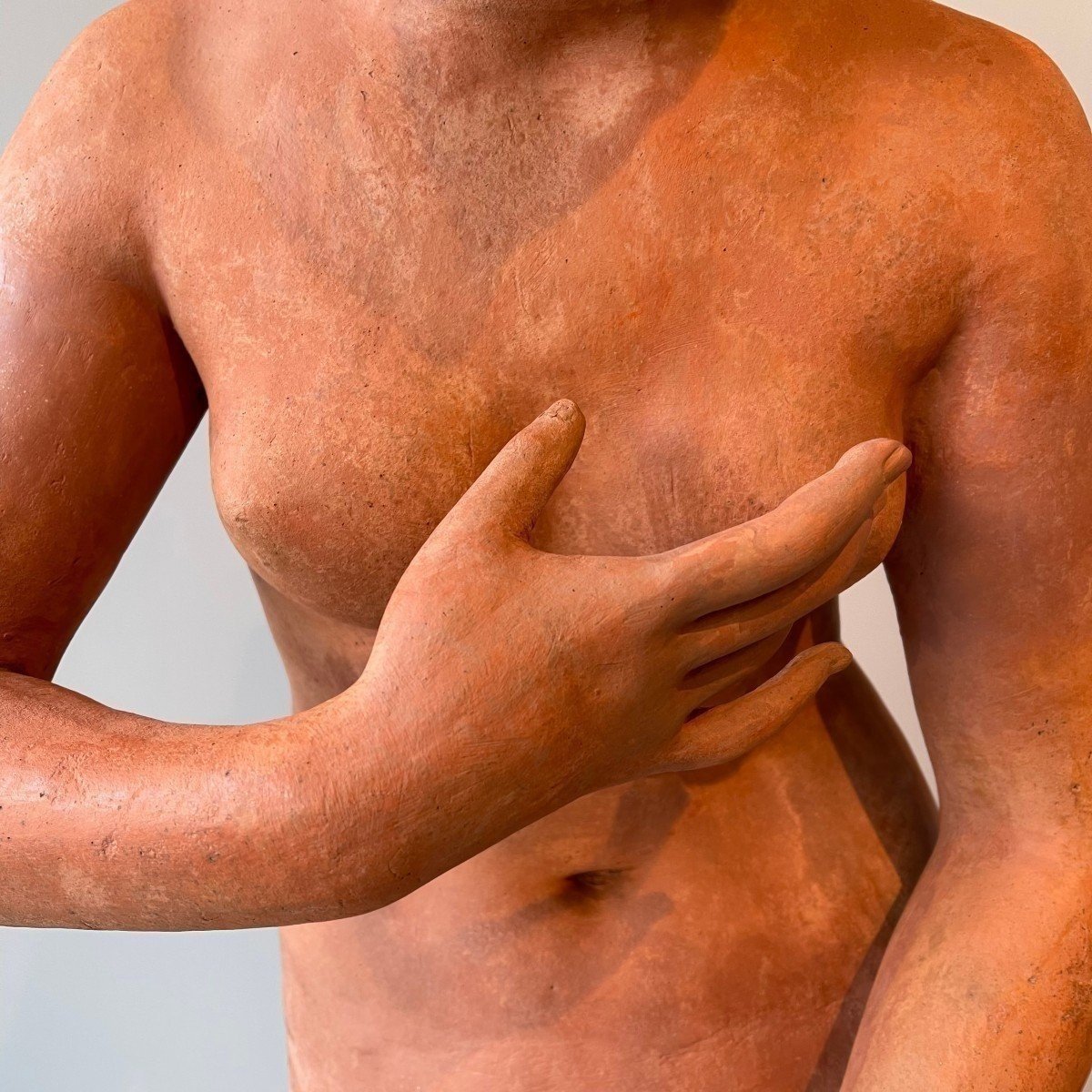 Grand Sculpture En Terrecuite d'Apres Venus De' Medici-photo-2