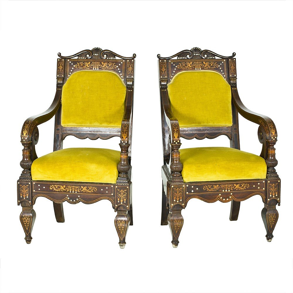 Pair Of Neapolitan Smith Armchairs-photo-1