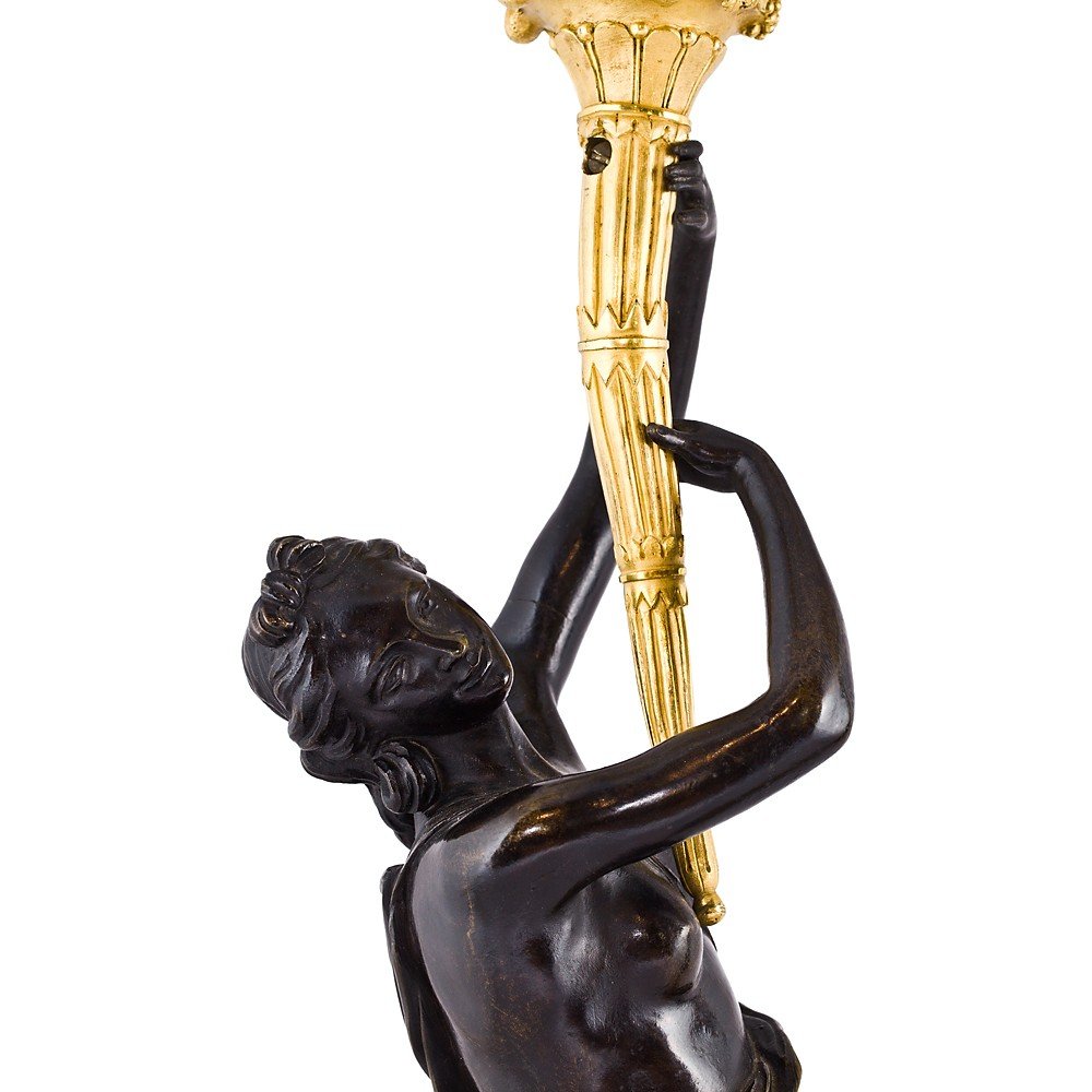 Pair Of Candelabra Representing Two Female Figures-photo-1