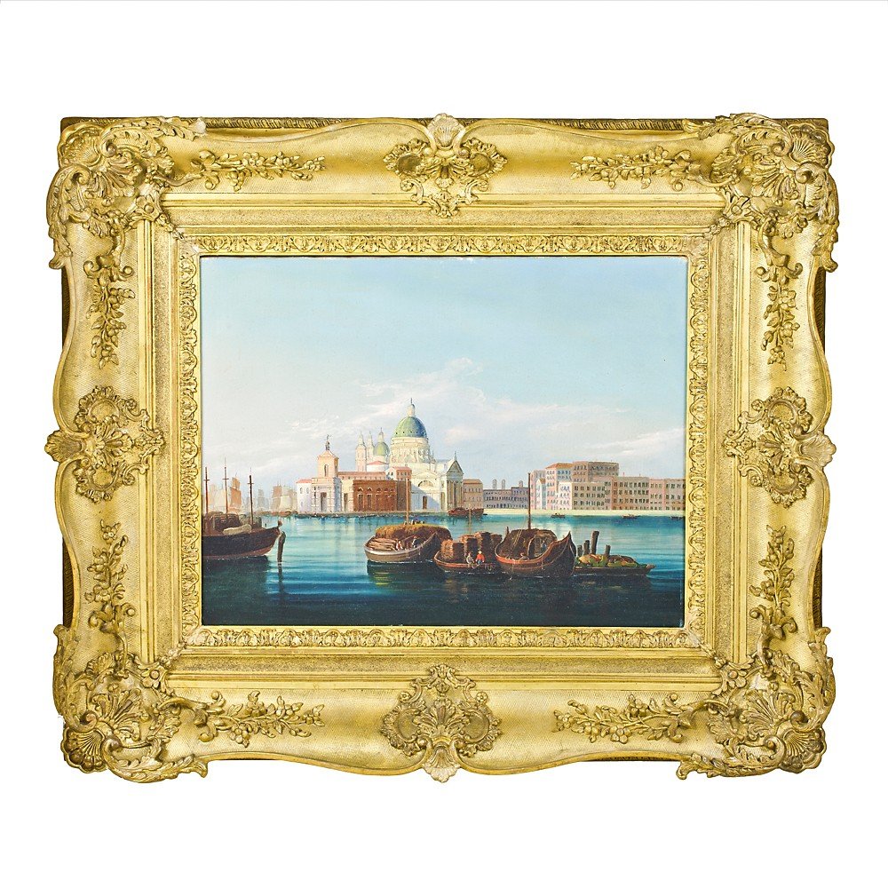 Pair Of Paintings Depicting Views Of Venice-photo-2