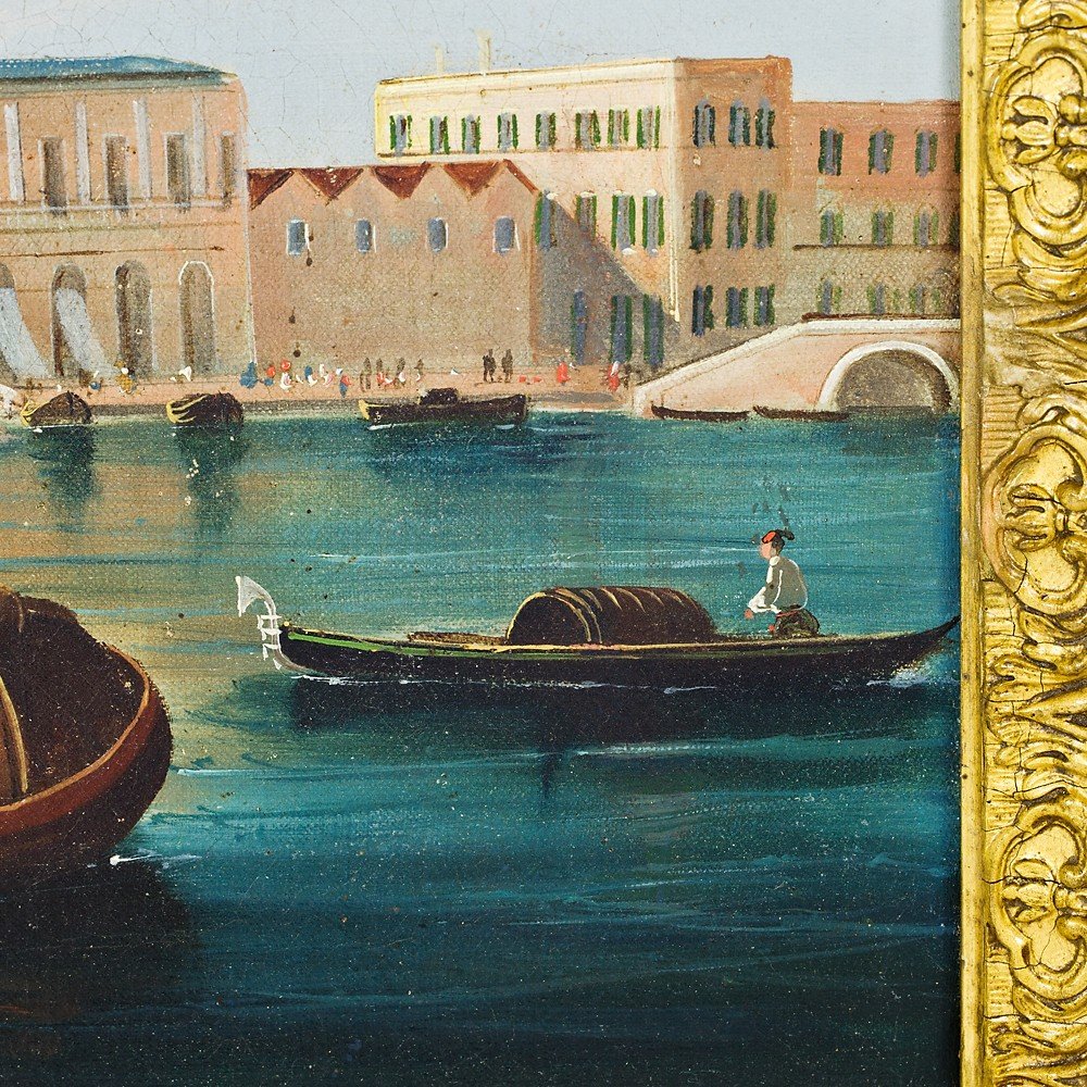 Pair Of Paintings Depicting Views Of Venice-photo-4