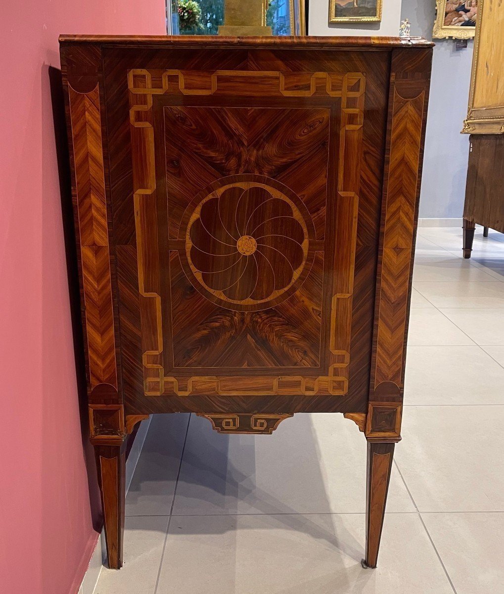 Louis XVI Commode In Sicilian Marquetry-photo-5