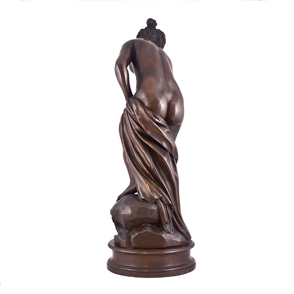 Bathing Venus Sculpture Signed “allegrain”-photo-4