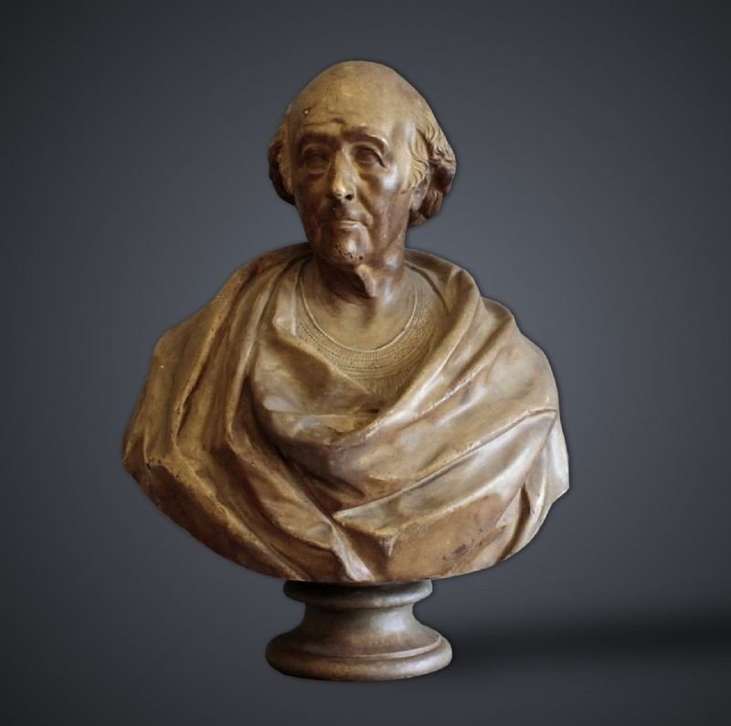 Terracotta Bust Sculpture Of A Man