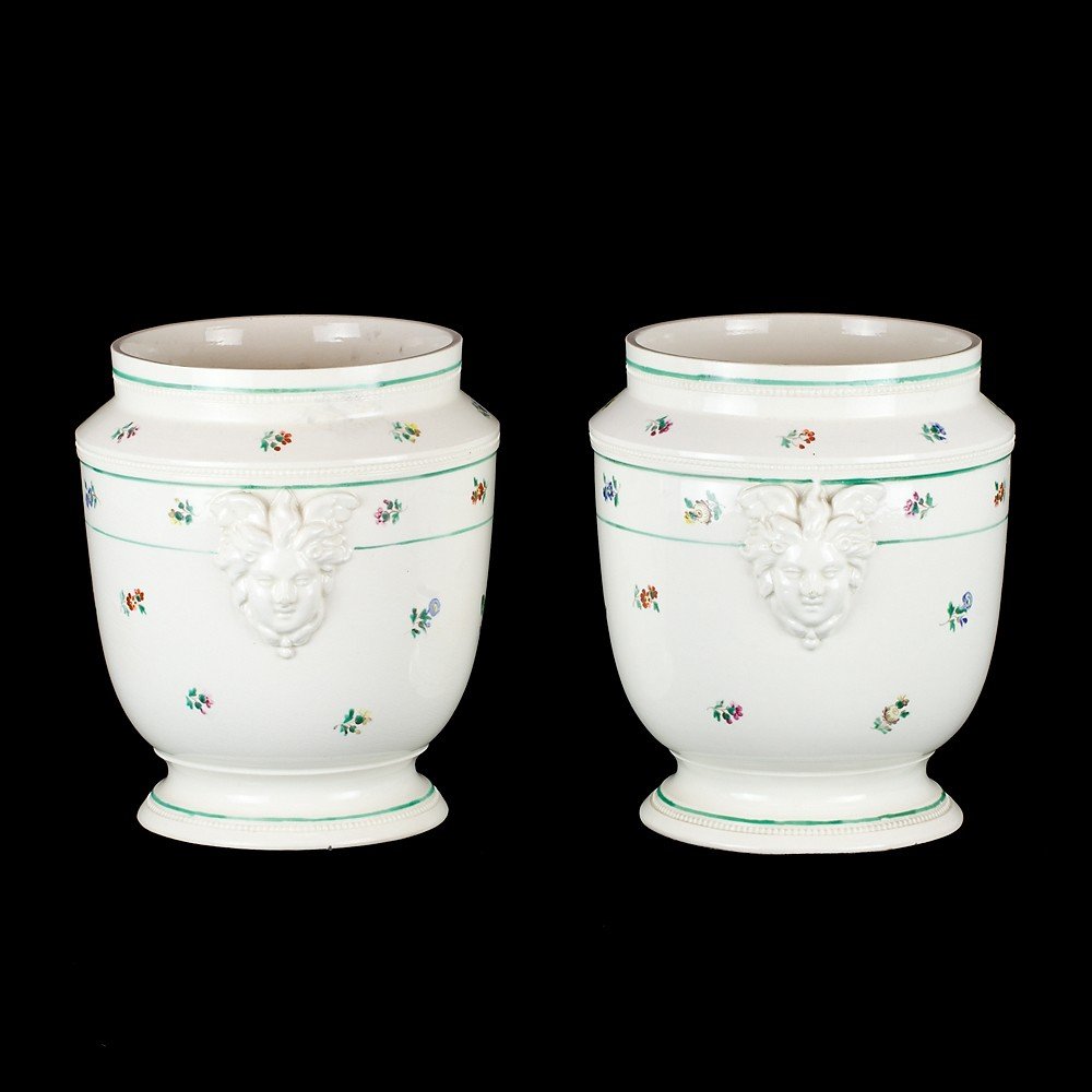 Pair Of Neapolitan Earthenware Vases-photo-2