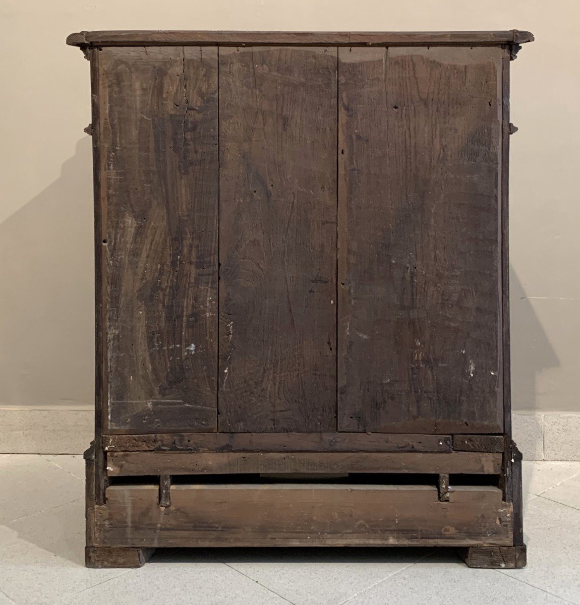 Bedside Table Of Roman Origin In Solid Wood From The 17th Century-photo-2