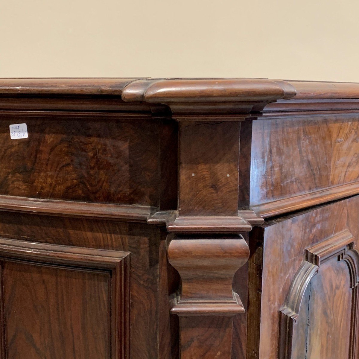 Bedside Table Of Roman Origin In Solid Wood From The 17th Century-photo-4