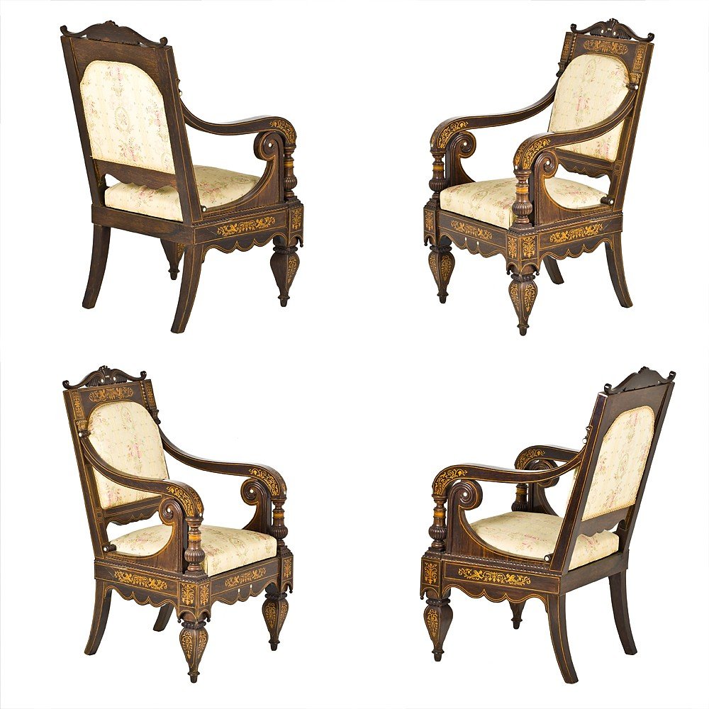 Set Of Four Armchairs-photo-2