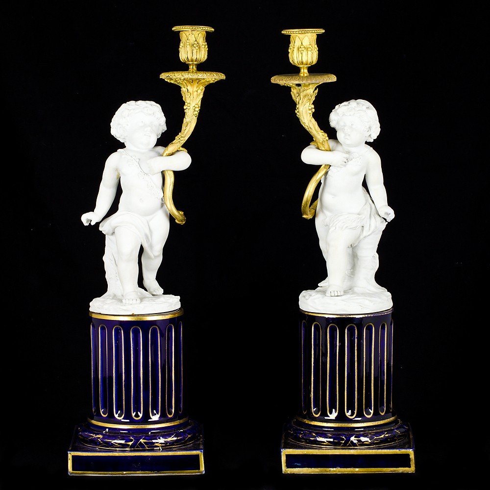 Pair Of Sèvres Candelabra