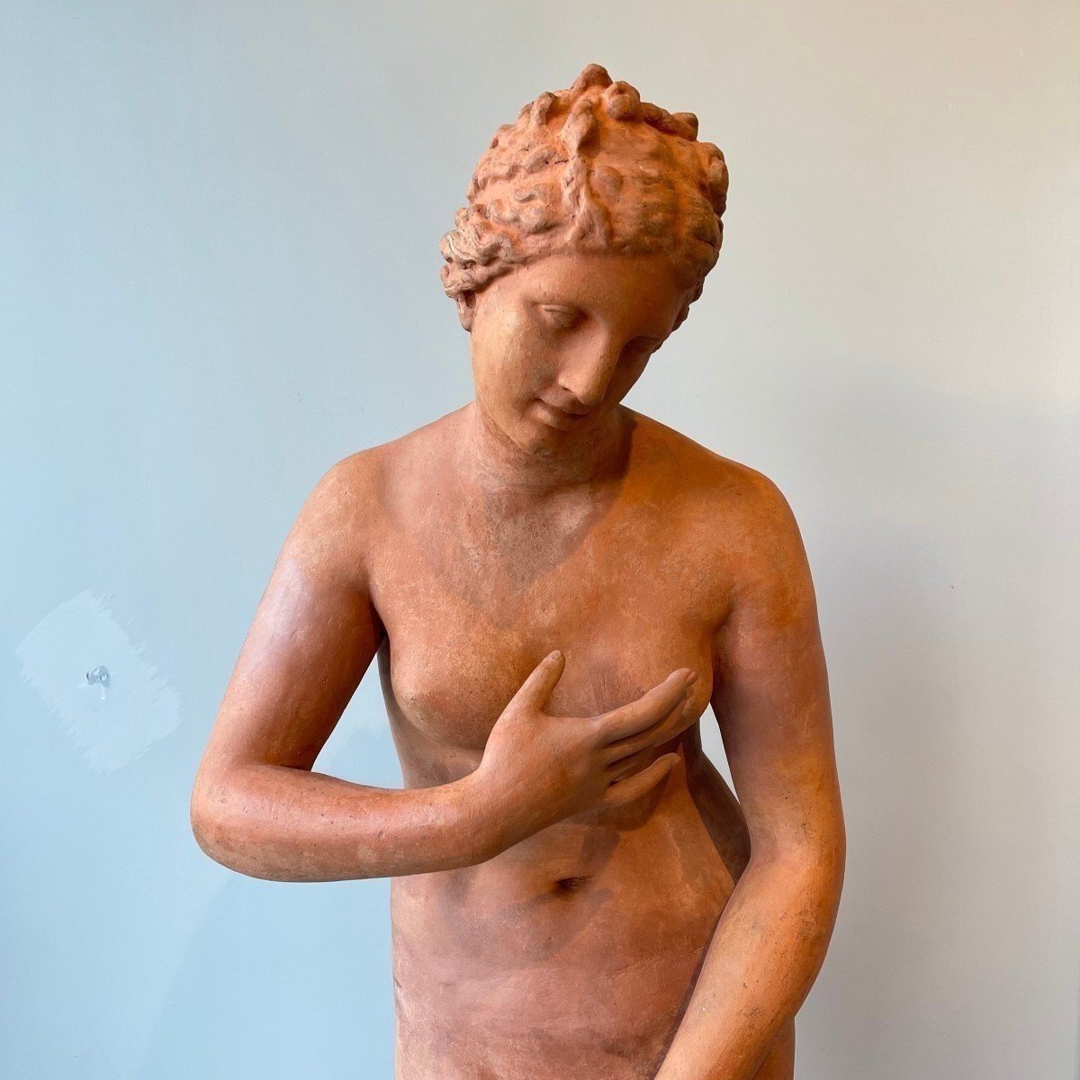 19th Century Sculpture Reproducing The Famous Venus De Medici-photo-4