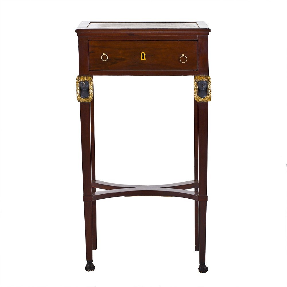 Small Console Table In Mahogany Wood-photo-3