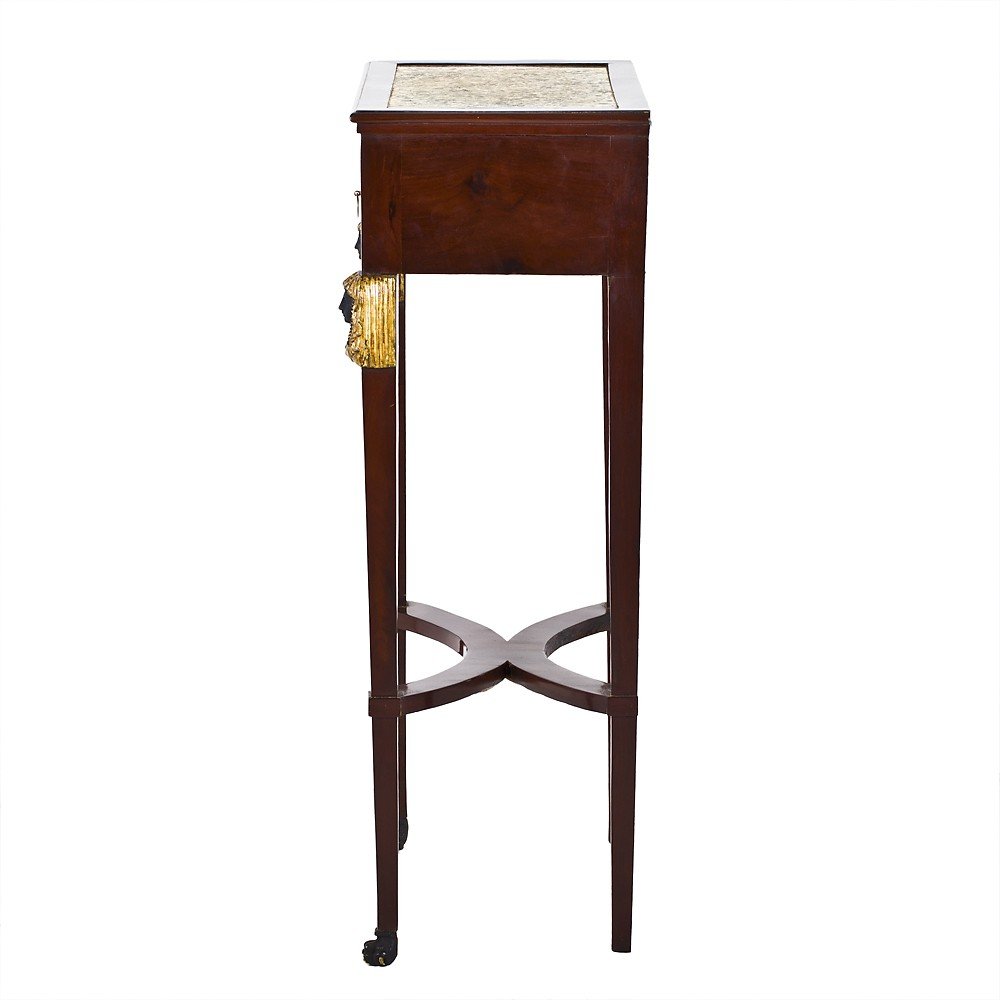 Small Console Table In Mahogany Wood-photo-4