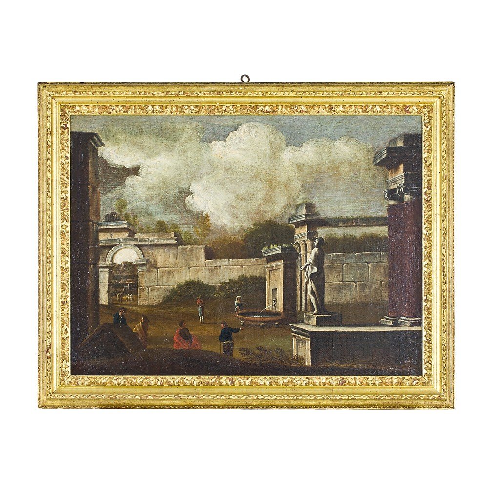 Peinture à l'Huile Sur Toile, Représentant « Capriccio Architectural »