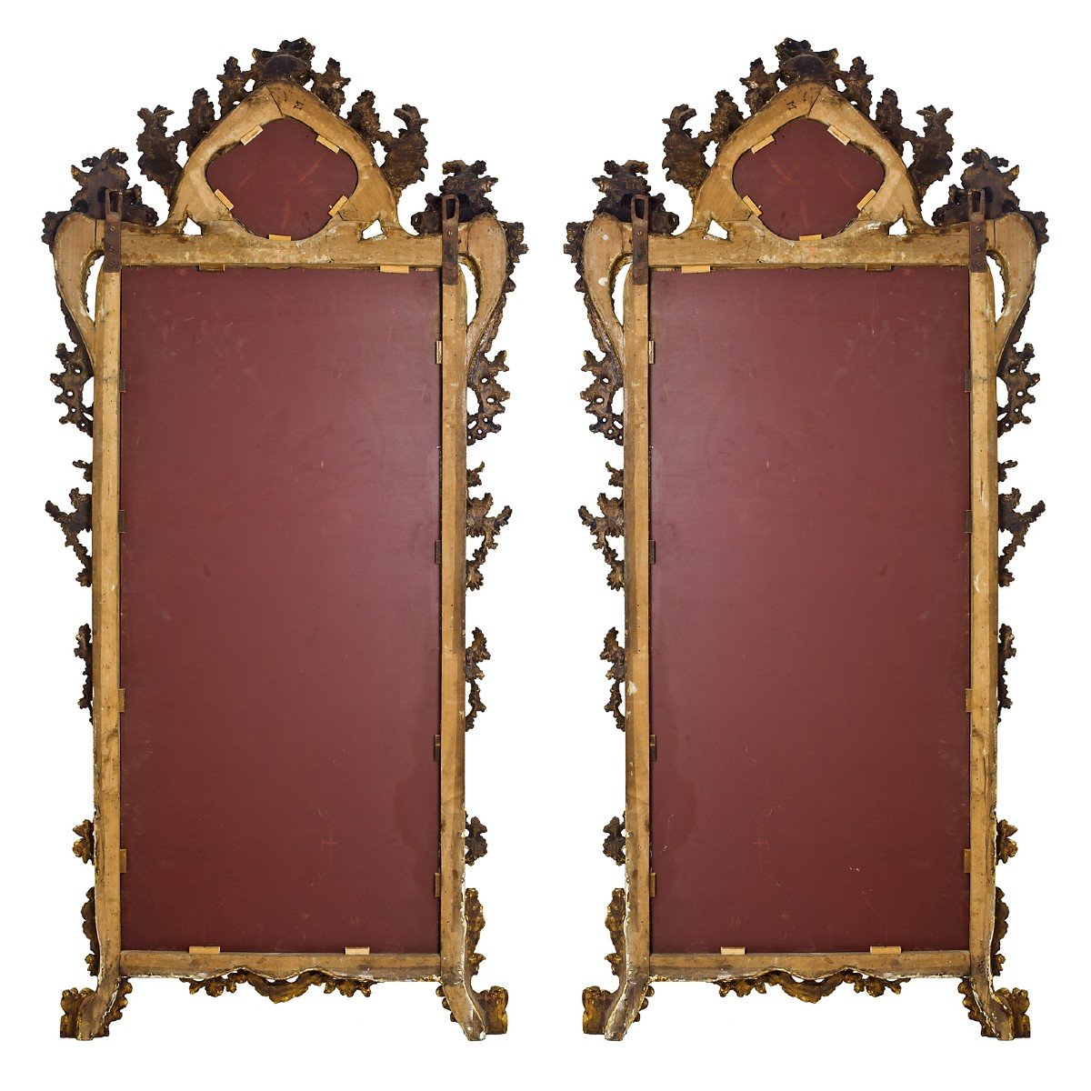 Pair Of Louis XV Naples Mirrors-photo-2