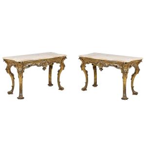 Paire De Consoles Louis XV Naples