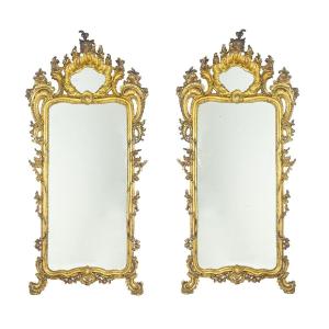 Pair Of Louis XV Naples Mirrors