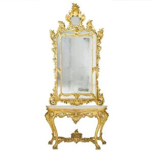 Console With Louis XV Mirror