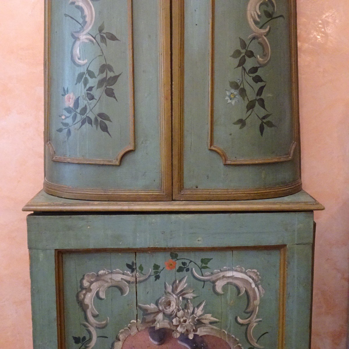 Pair Of Polychrome Lacquered Furniture, Late 18th And Early 19th Century-photo-3